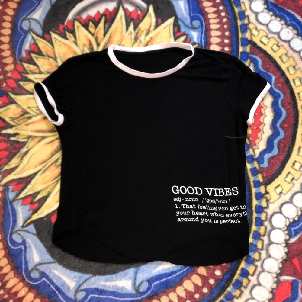 SOLD good vibes definition t-shirt